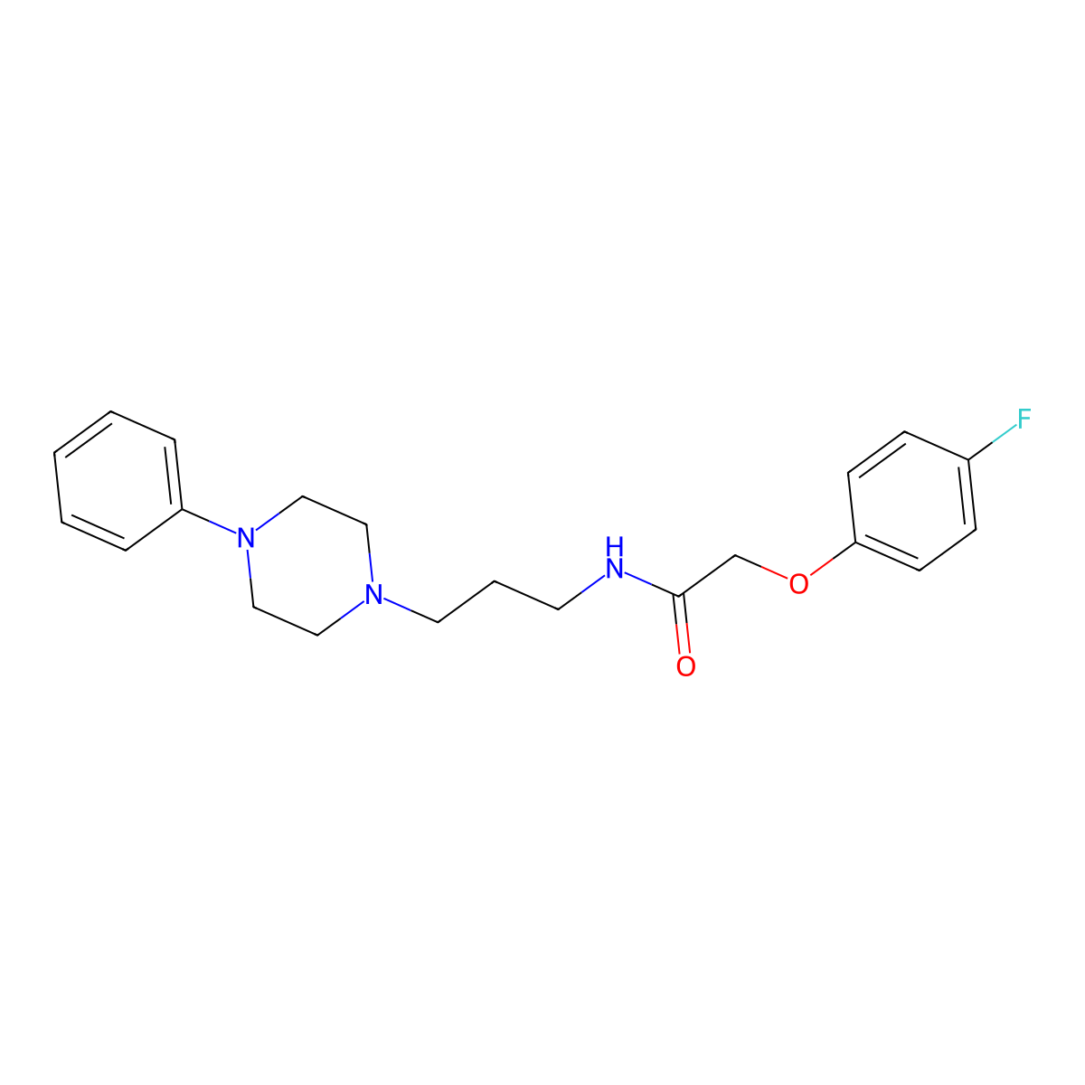 2-(4-fluorophenoxy)-N-[3-(4-phenylpiperazin-1-yl)propyl]acetamide molecular structure, CAS 1049475-31-1