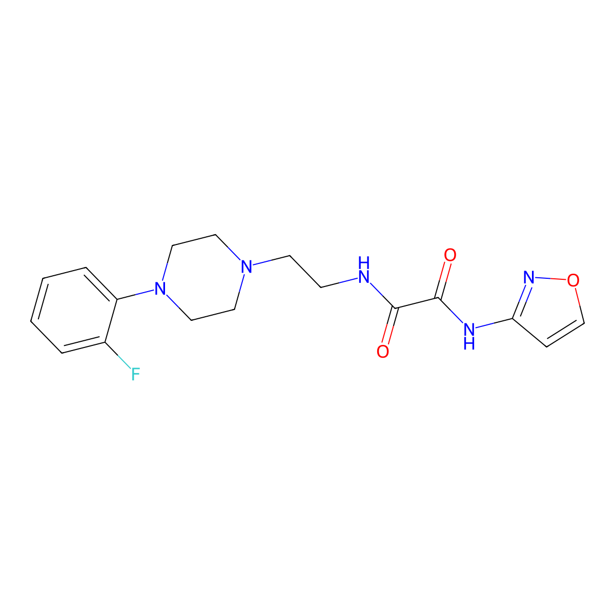 N1-(2-(4-(2-fluorophenyl)piperazin-1-yl)ethyl)-N2-(isoxazol-3-yl)oxalamide molecular structure, CAS 1049475-91-3