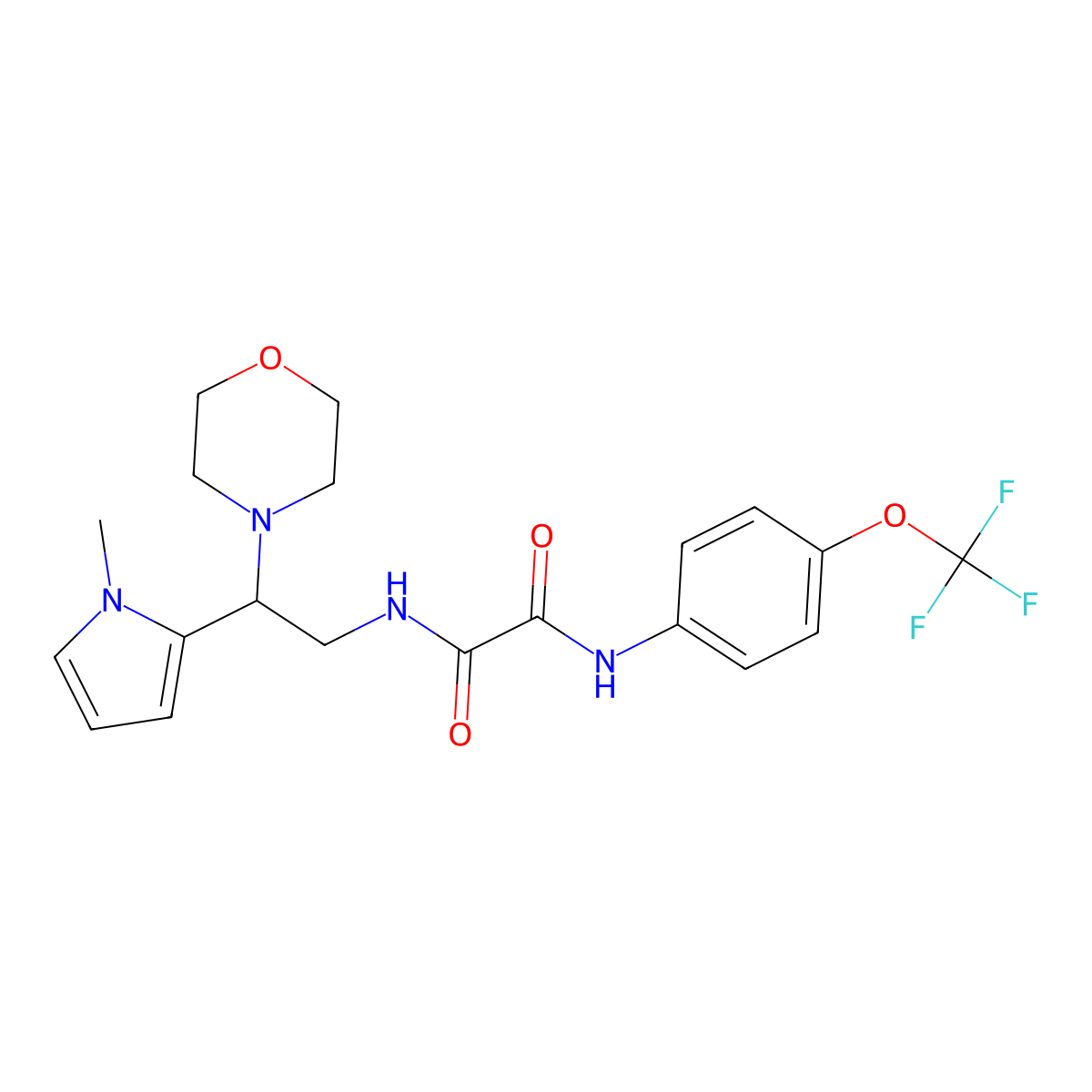 N1-(2-(1-methyl-1H-pyrrol-2-yl)-2-morpholinoethyl)-N2-(4-(trifluoromethoxy)phenyl)oxalamide molecular structure, CAS 1049477-87-3