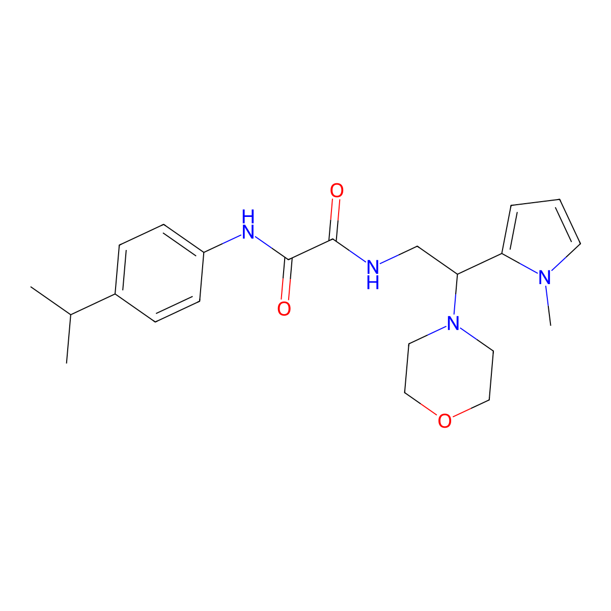 N1-(4-isopropylphenyl)-N2-(2-(1-methyl-1H-pyrrol-2-yl)-2-morpholinoethyl)oxalamide molecular structure, CAS 1049478-51-4