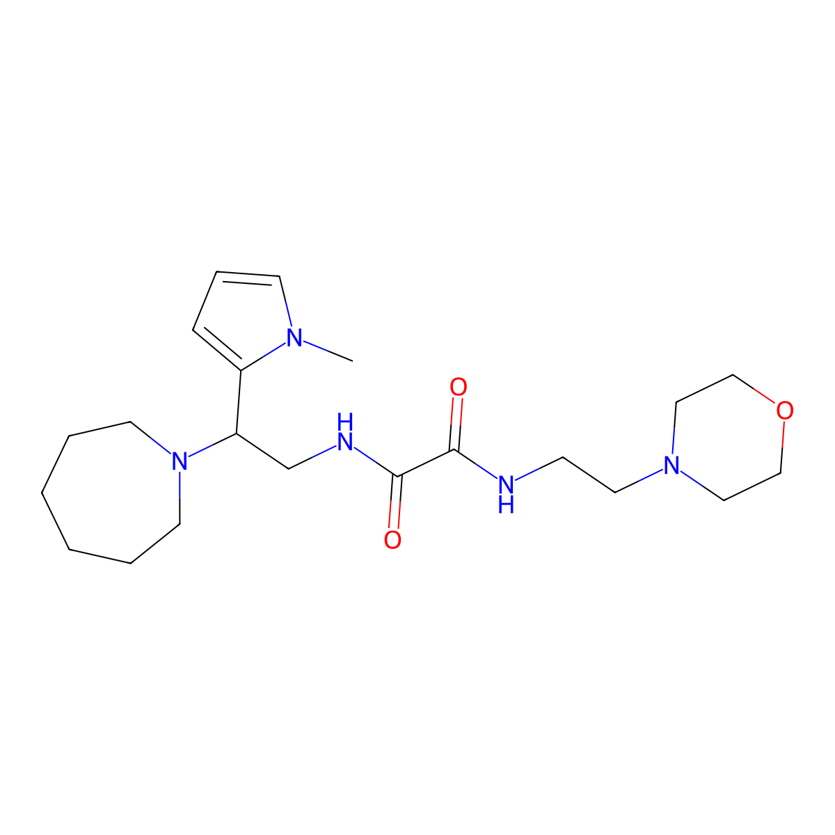 N1-(2-(azepan-1-yl)-2-(1-methyl-1H-pyrrol-2-yl)ethyl)-N2-(2-morpholinoethyl)oxalamide molecular structure, CAS 1049478-96-7