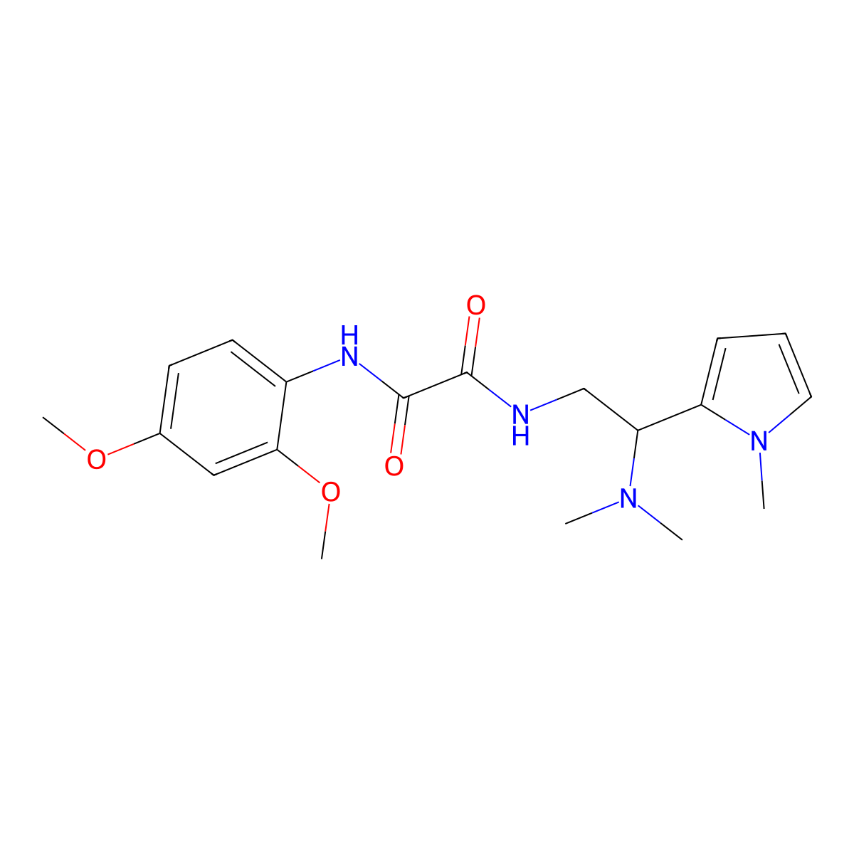 N1-(2,4-dimethoxyphenyl)-N2-(2-(dimethylamino)-2-(1-methyl-1H-pyrrol-2-yl)ethyl)oxalamide molecular structure, CAS 1049480-61-6