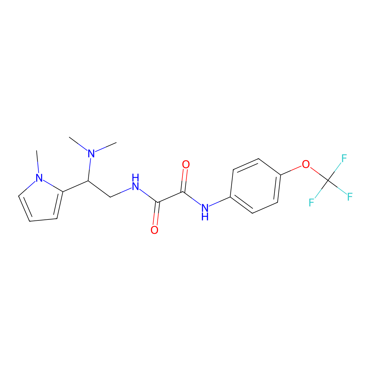 N1-(2-(dimethylamino)-2-(1-methyl-1H-pyrrol-2-yl)ethyl)-N2-(4-(trifluoromethoxy)phenyl)oxalamide molecular structure, CAS 1049480-93-4