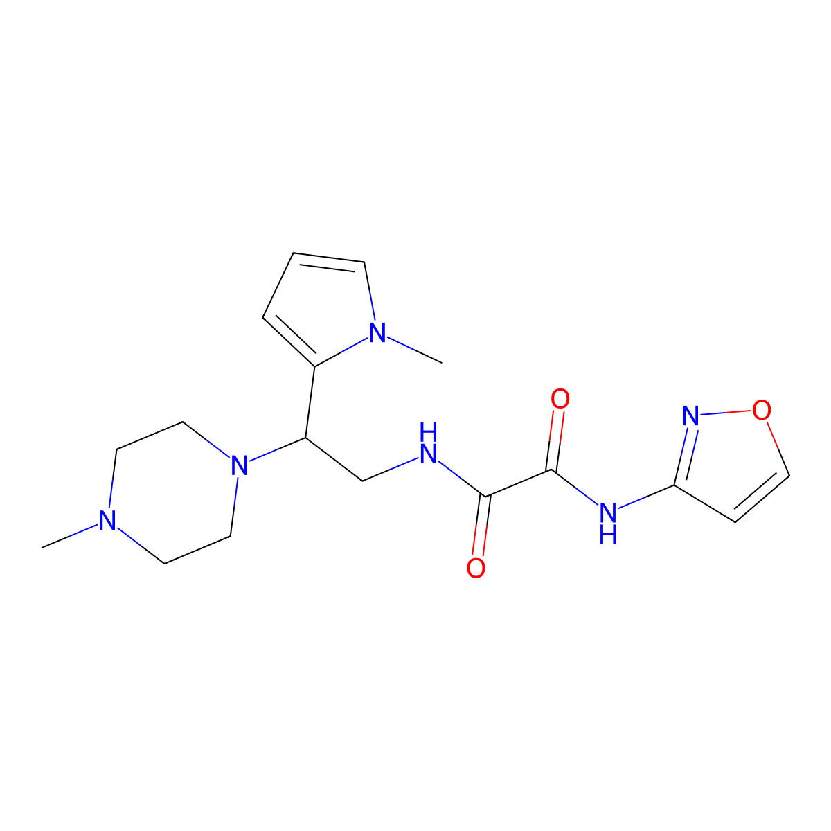 N1-(isoxazol-3-yl)-N2-(2-(1-methyl-1H-pyrrol-2-yl)-2-(4-methylpiperazin-1-yl)ethyl)oxalamide molecular structure, CAS 1049482-53-2