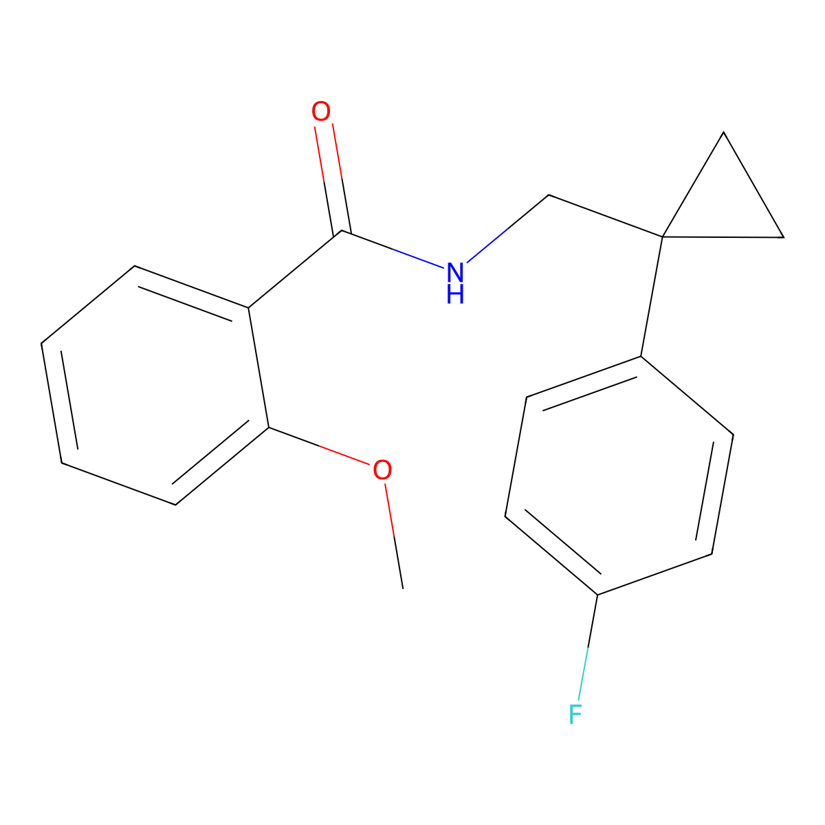 N-{[1-(4-fluorophenyl)cyclopropyl]methyl}-2-methoxybenzamide molecular structure, CAS 1049489-89-5