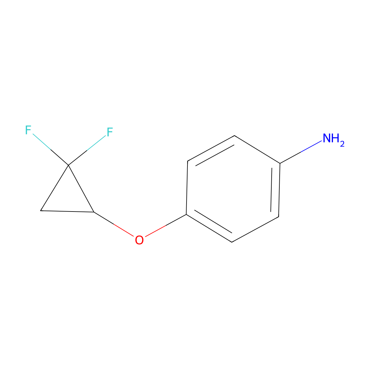 4-(2,2-Difluorocyclopropoxy)aniline molecular structure, CAS 104949-59-9