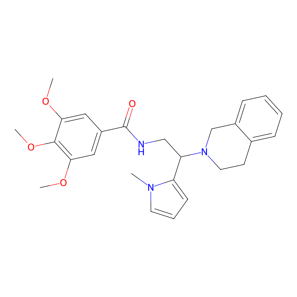 N-(2-(3,4-dihydroisoquinolin-2(1H)-yl)-2-(1-methyl-1H-pyrrol-2-yl)ethyl)-3,4,5-trimethoxybenzamide molecular structure, CAS 1049490-57-4