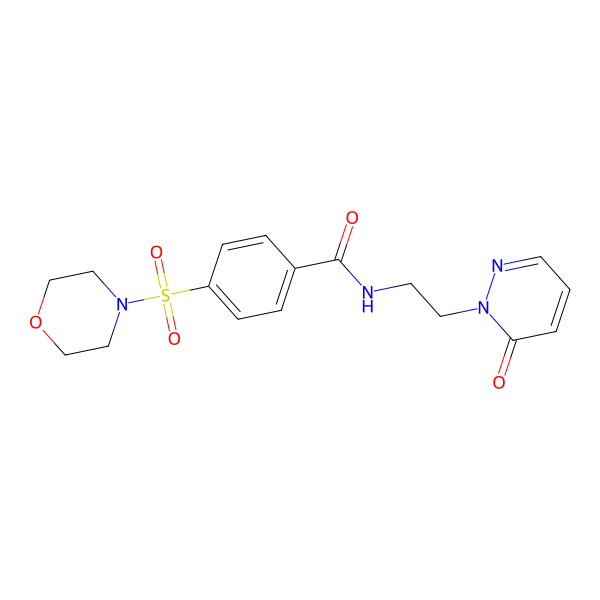 4-(morpholinosulfonyl)-N-(2-(6-oxopyridazin-1(6H)-yl)ethyl)benzamide molecular structure, CAS 1049492-65-0