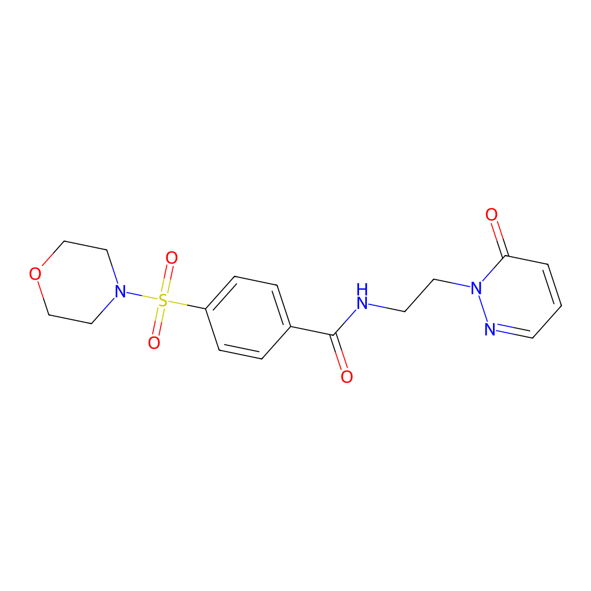 4-(morpholinosulfonyl)-N-(2-(6-oxopyridazin-1(6H)-yl)ethyl)benzamide molecular structure, CAS 1049492-65-0