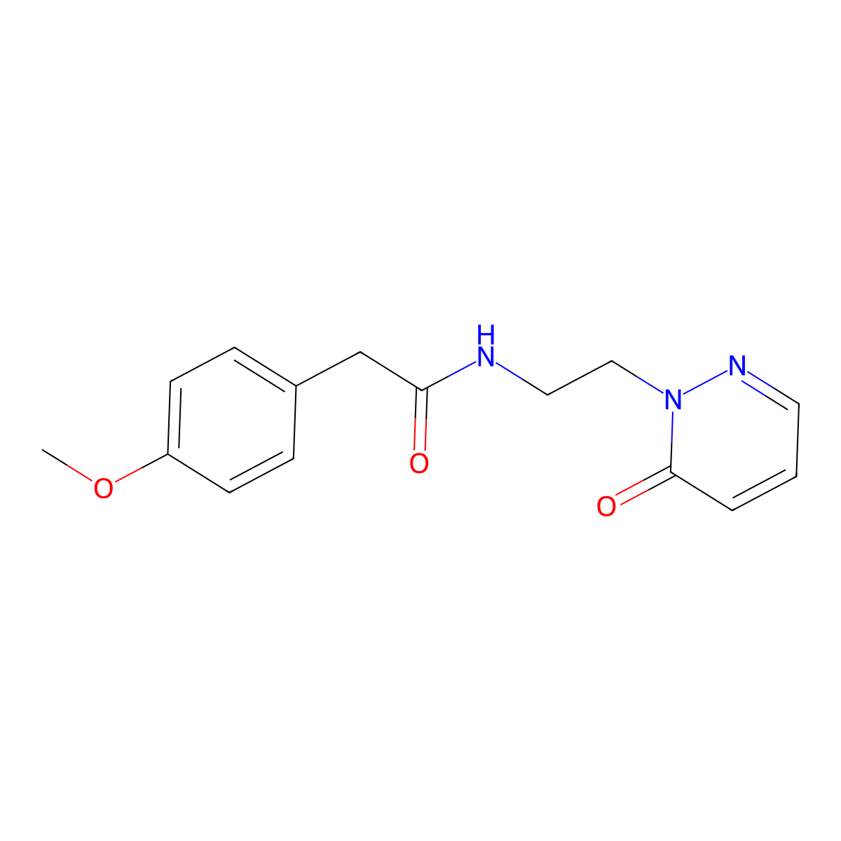 2-(4-methoxyphenyl)-N-(2-(6-oxopyridazin-1(6H)-yl)ethyl)acetamide molecular structure, CAS 1049493-18-6
