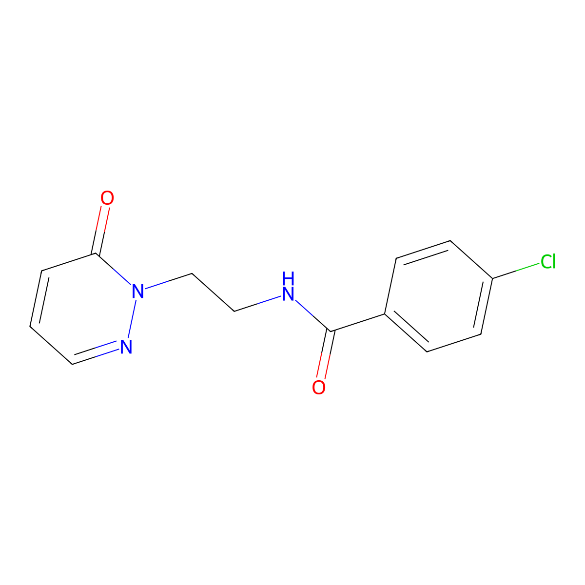 4-chloro-N-(2-(6-oxopyridazin-1(6H)-yl)ethyl)benzamide molecular structure, CAS 1049493-50-6