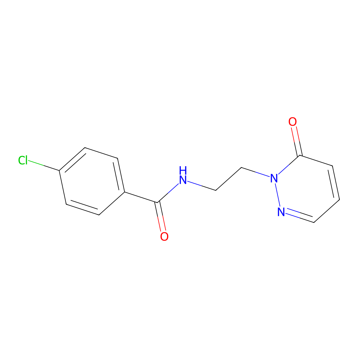 4-chloro-N-(2-(6-oxopyridazin-1(6H)-yl)ethyl)benzamide molecular structure, CAS 1049493-50-6