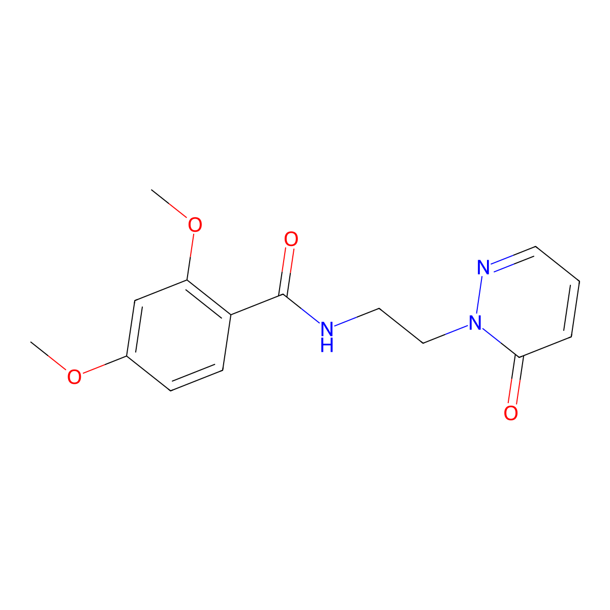 2,4-dimethoxy-N-(2-(6-oxopyridazin-1(6H)-yl)ethyl)benzamide molecular structure, CAS 1049493-98-2