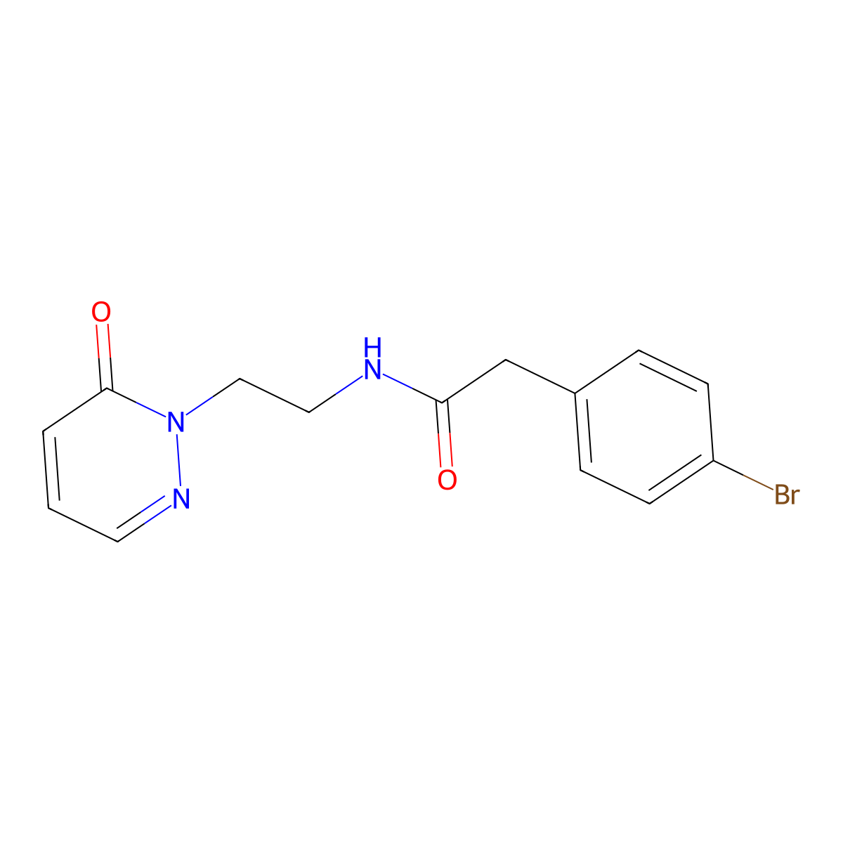 2-(4-bromophenyl)-N-(2-(6-oxopyridazin-1(6H)-yl)ethyl)acetamide molecular structure, CAS 1049494-60-1