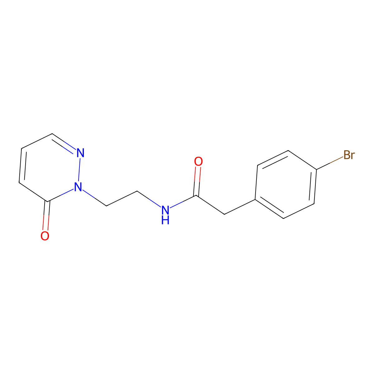 2-(4-bromophenyl)-N-(2-(6-oxopyridazin-1(6H)-yl)ethyl)acetamide molecular structure, CAS 1049494-60-1