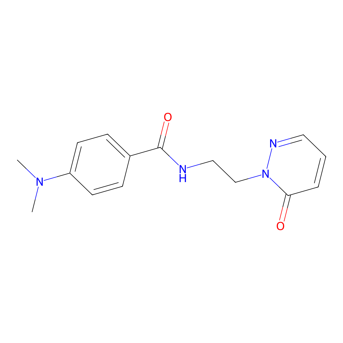 4-(dimethylamino)-N-(2-(6-oxopyridazin-1(6H)-yl)ethyl)benzamide molecular structure, CAS 1049494-74-7
