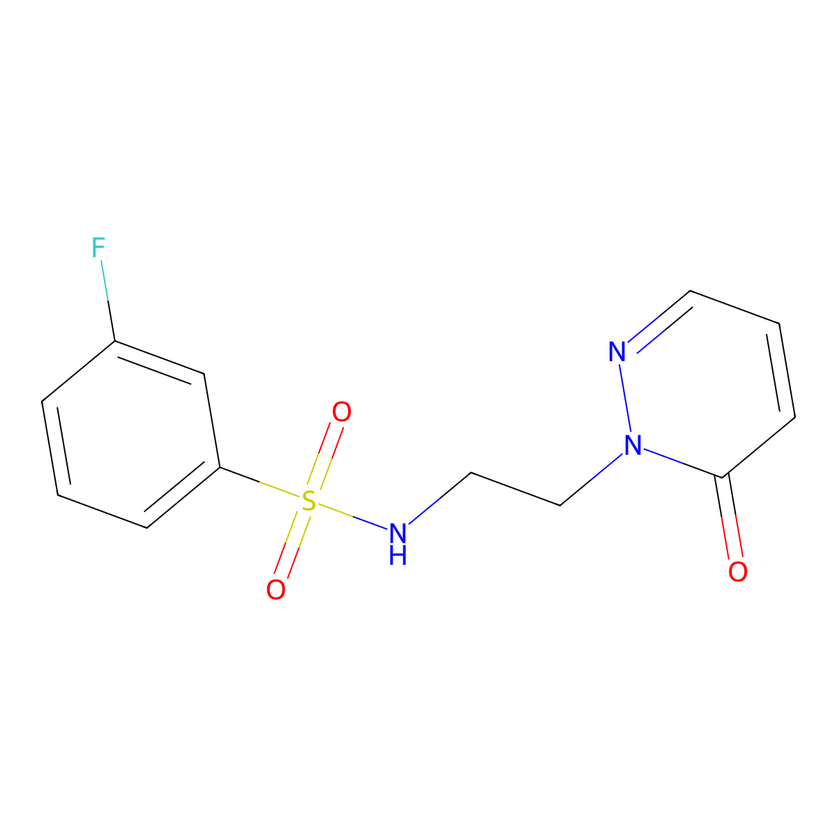 3-fluoro-N-(2-(6-oxopyridazin-1(6H)-yl)ethyl)benzenesulfonamide molecular structure, CAS 1049495-22-8