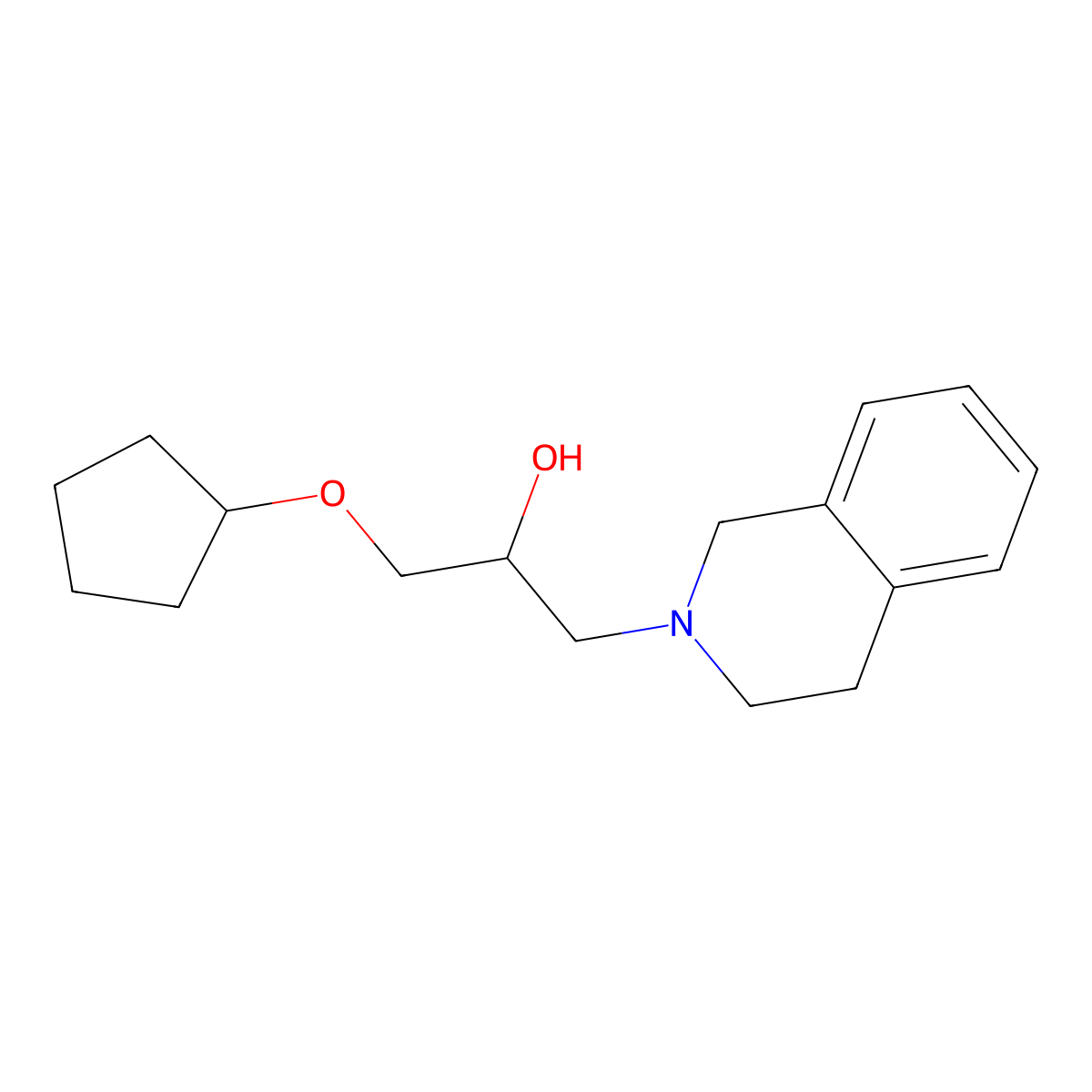 1-(cyclopentyloxy)-3-(3,4-dihydro-2(1H)-isoquinolinyl)-2-propanol hydrochloride molecular structure, CAS 1049503-12-9