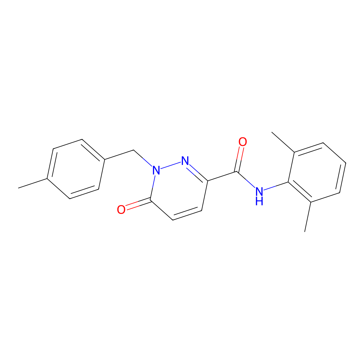 N-(2,6-dimethylphenyl)-1-(4-methylbenzyl)-6-oxo-1,6-dihydropyridazine-3-carboxamide molecular structure, CAS 1049503-96-9