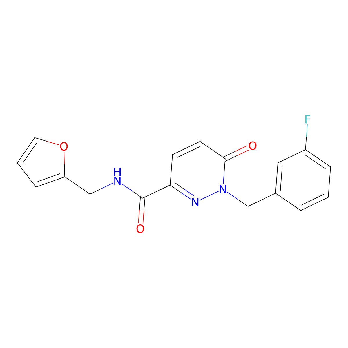 1-(3-fluorobenzyl)-N-(furan-2-ylmethyl)-6-oxo-1,6-dihydropyridazine-3-carboxamide molecular structure, CAS 1049504-00-8