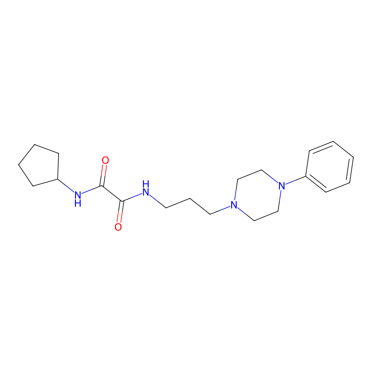 N1-cyclopentyl-N2-(3-(4-phenylpiperazin-1-yl)propyl)oxalamide molecular structure, CAS 1049508-11-3