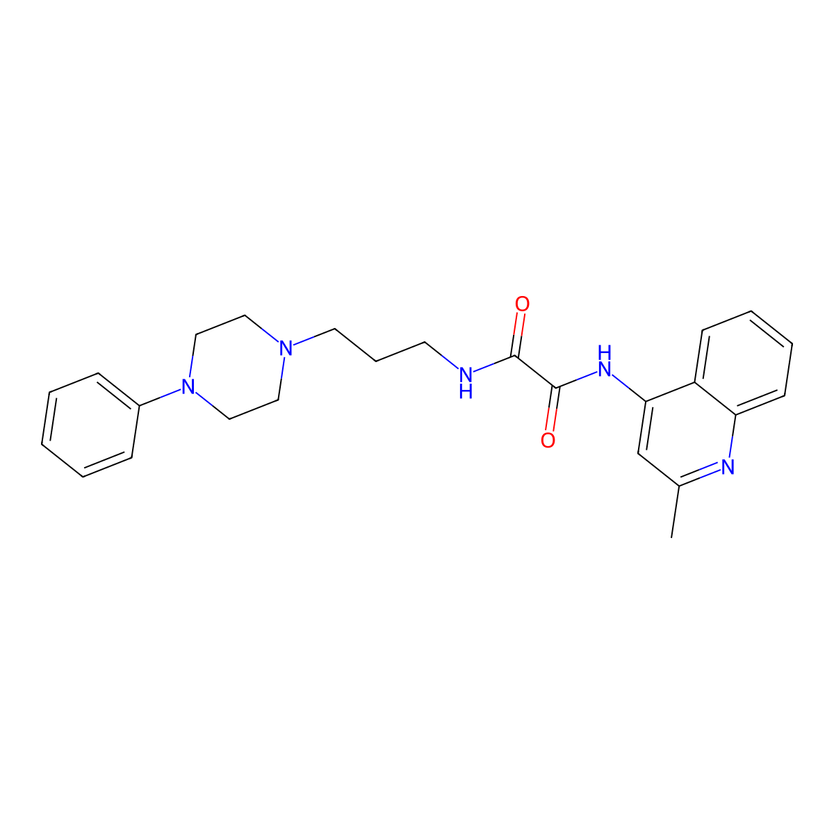 N1-(2-methylquinolin-4-yl)-N2-(3-(4-phenylpiperazin-1-yl)propyl)oxalamide molecular structure, CAS 1049509-37-6