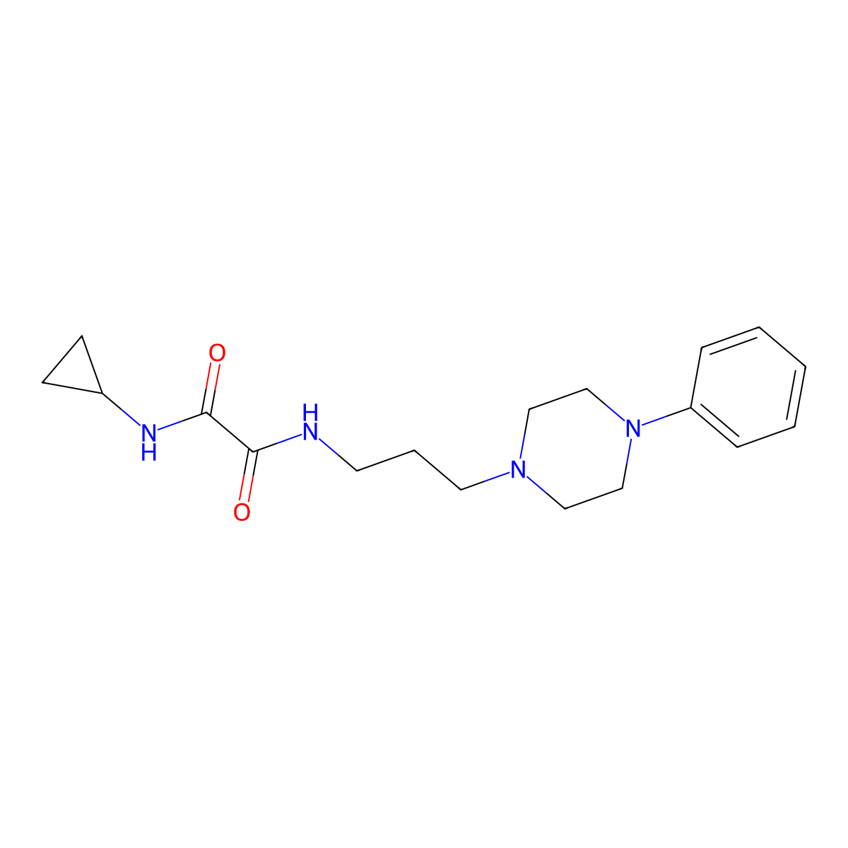 N1-cyclopropyl-N2-(3-(4-phenylpiperazin-1-yl)propyl)oxalamide molecular structure, CAS 1049509-52-5