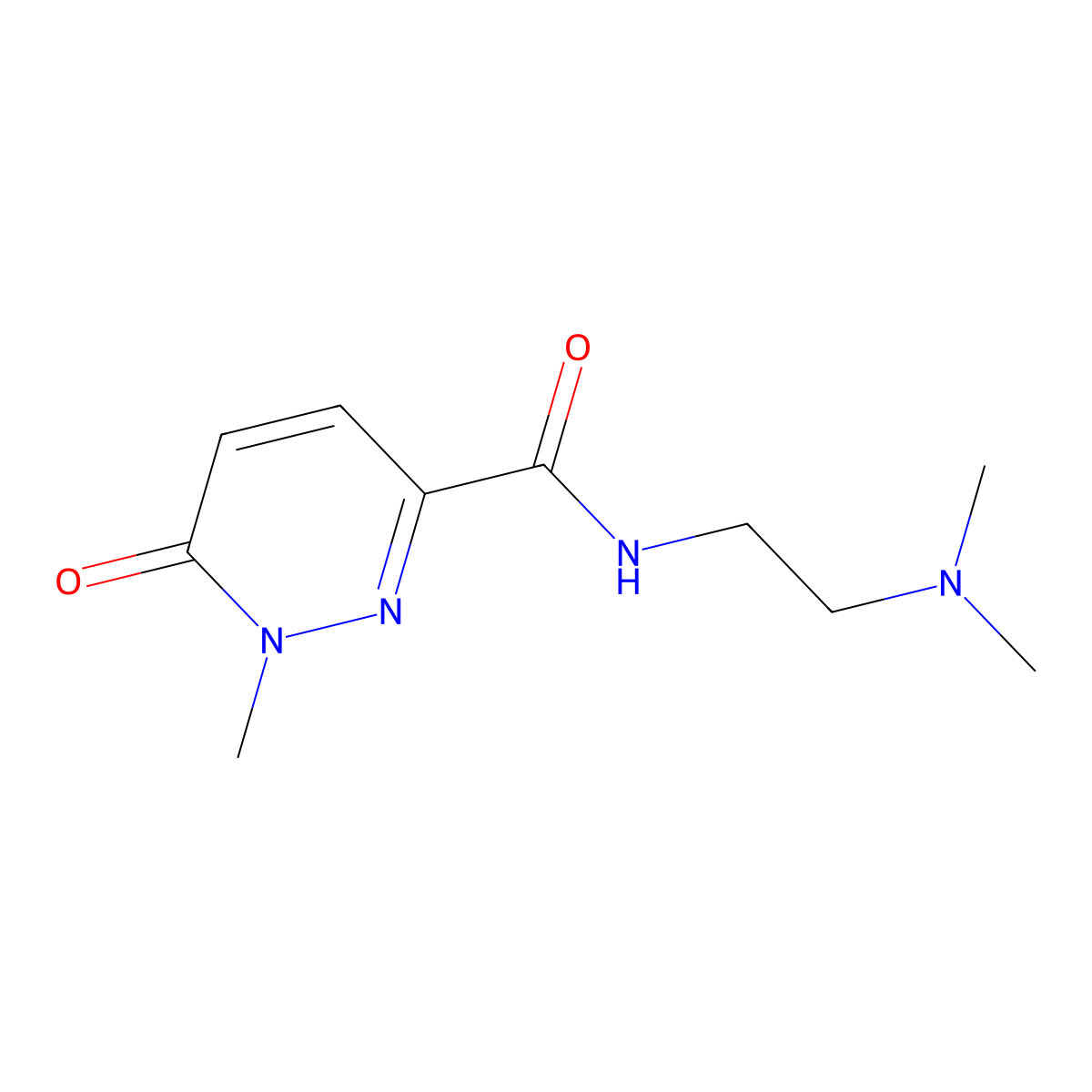 N-[2-(dimethylamino)ethyl]-1-methyl-6-oxo-1,6-dihydropyridazine-3-carboxamide molecular structure, CAS 1049511-97-8