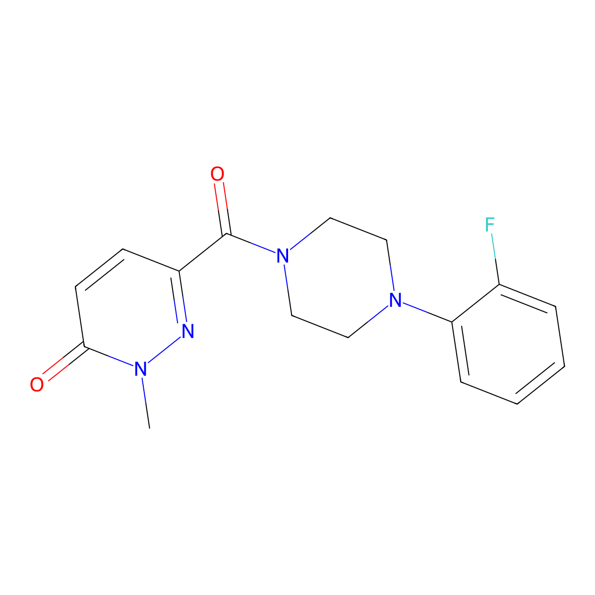6-(4-(2-fluorophenyl)piperazine-1-carbonyl)-2-methylpyridazin-3(2H)-one molecular structure, CAS 1049512-27-7