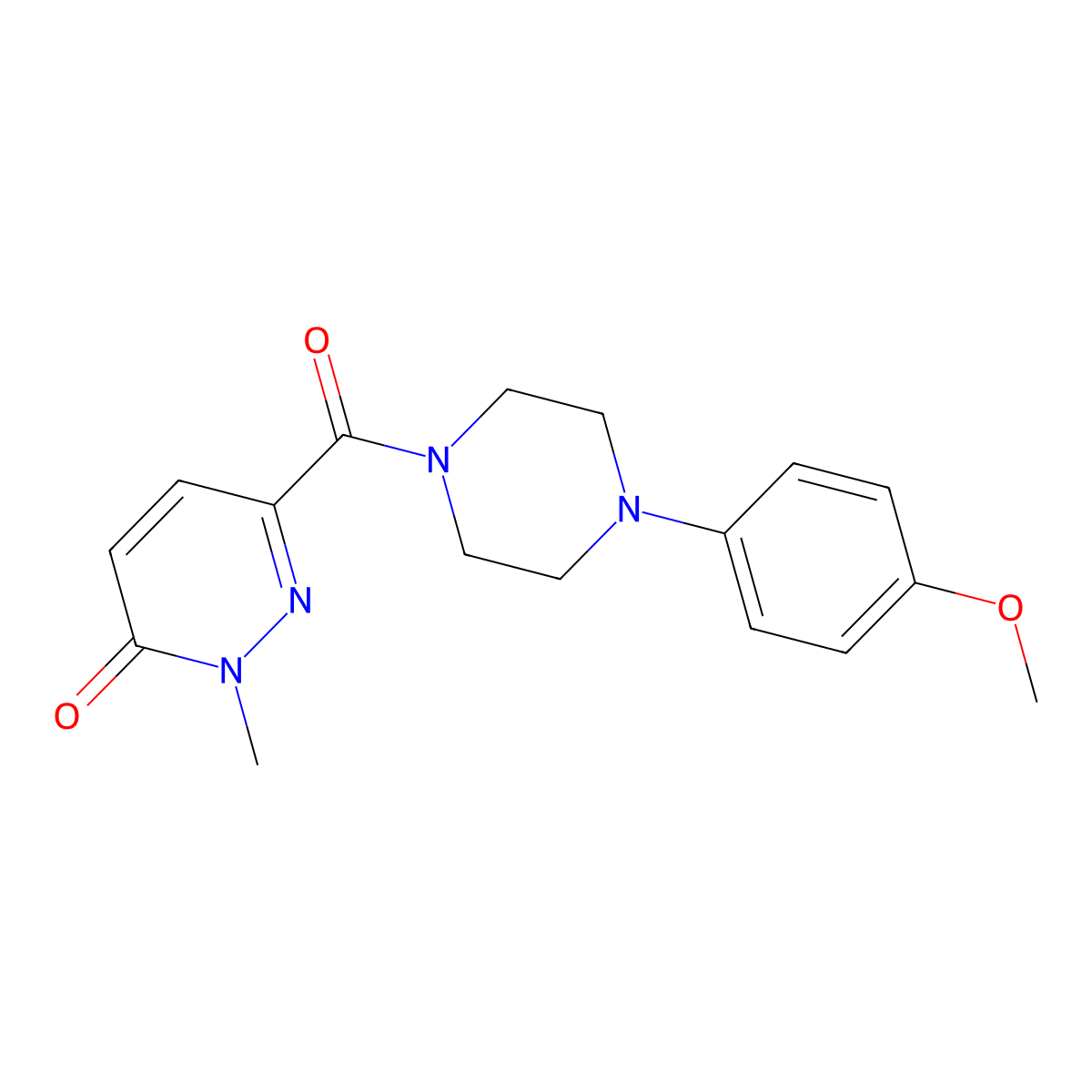 6-(4-(4-methoxyphenyl)piperazine-1-carbonyl)-2-methylpyridazin-3(2H)-one molecular structure, CAS 1049512-35-7