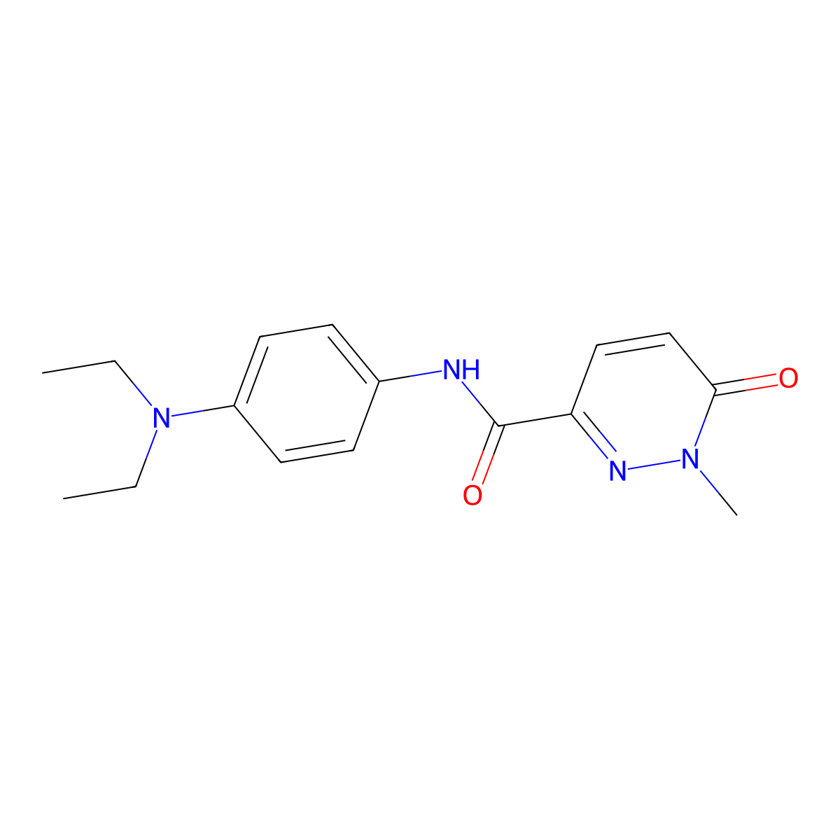 N-(4-(diethylamino)phenyl)-1-methyl-6-oxo-1,6-dihydropyridazine-3-carboxamide molecular structure, CAS 1049512-67-5
