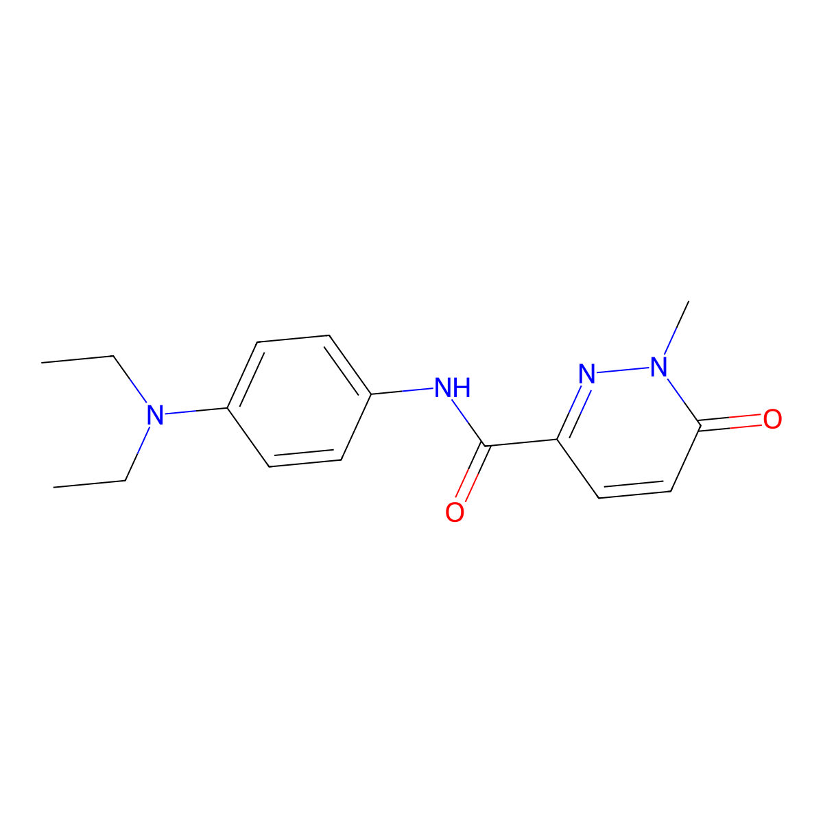 N-(4-(diethylamino)phenyl)-1-methyl-6-oxo-1,6-dihydropyridazine-3-carboxamide molecular structure, CAS 1049512-67-5