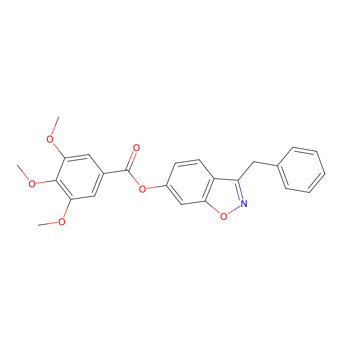 3-Benzyl-1,2-benzoxazol-6-yl 3,4,5-trimethoxybenzoate molecular structure, CAS 1049514-50-2