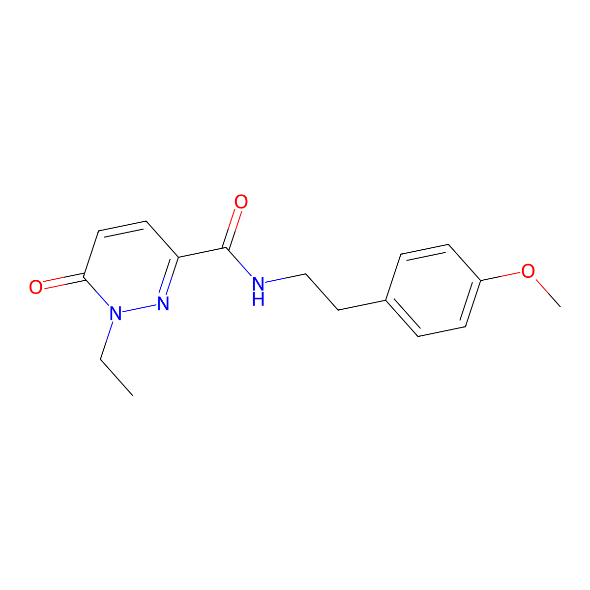 1-ethyl-N-(4-methoxyphenethyl)-6-oxo-1,6-dihydropyridazine-3-carboxamide molecular structure, CAS 1049515-95-8