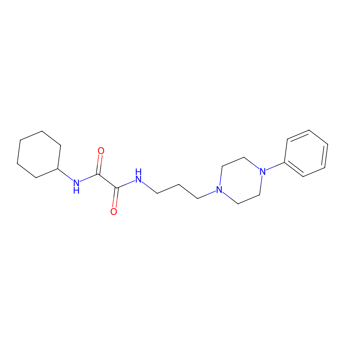 N1-cyclohexyl-N2-(3-(4-phenylpiperazin-1-yl)propyl)oxalamide molecular structure, CAS 1049519-15-4