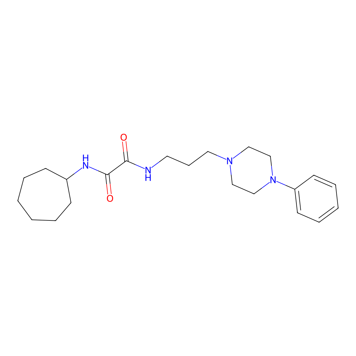 N1-cycloheptyl-N2-(3-(4-phenylpiperazin-1-yl)propyl)oxalamide molecular structure, CAS 1049520-03-7