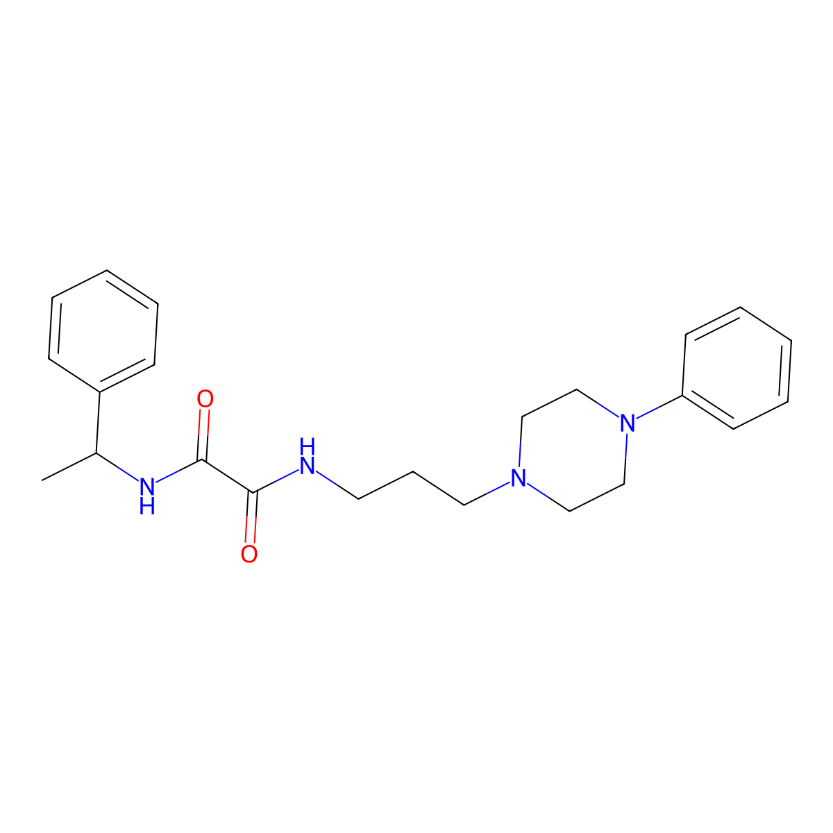 N'-(1-phenylethyl)-N-[3-(4-phenylpiperazin-1-yl)propyl]ethanediamide molecular structure, CAS 1049520-11-7