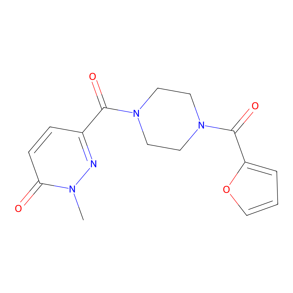 6-[4-(Furan-2-carbonyl)piperazine-1-carbonyl]-2-methyl-2,3-dihydropyridazin-3-one molecular structure, CAS 1049523-80-9