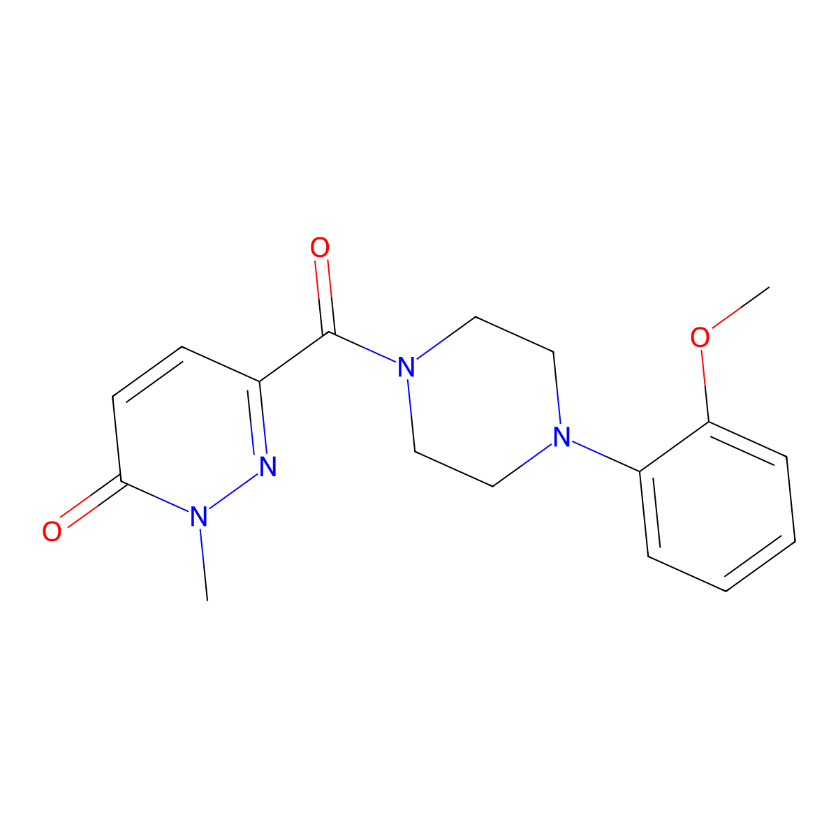 6-(4-(2-methoxyphenyl)piperazine-1-carbonyl)-2-methylpyridazin-3(2H)-one molecular structure, CAS 1049523-86-5