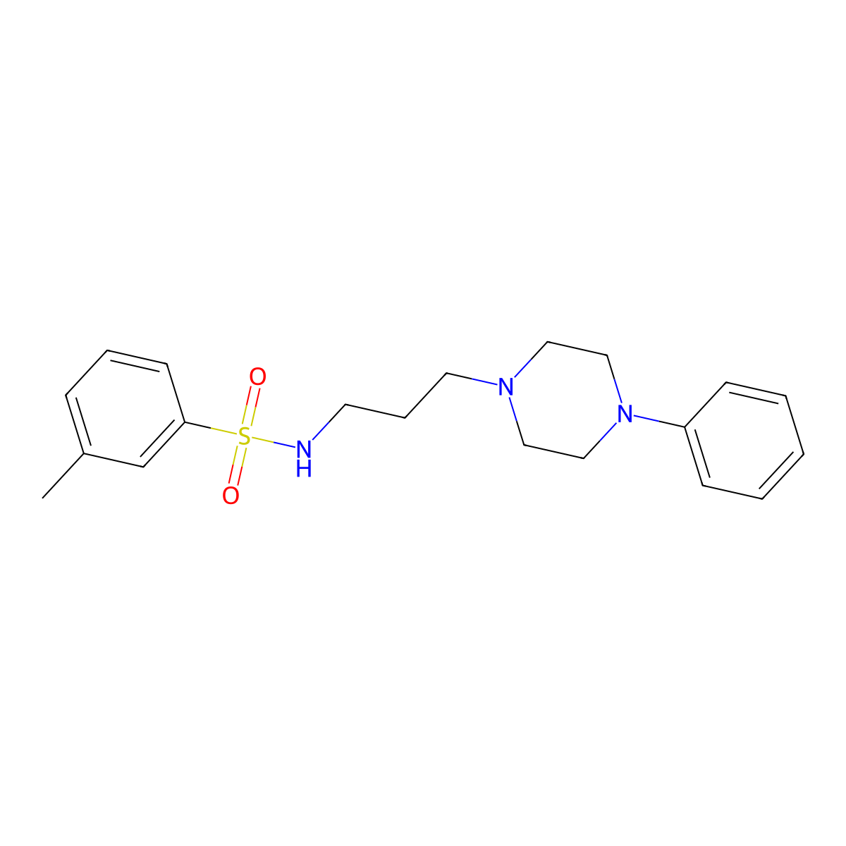3-methyl-N-(3-(4-phenylpiperazin-1-yl)propyl)benzenesulfonamide molecular structure, CAS 1049525-17-8