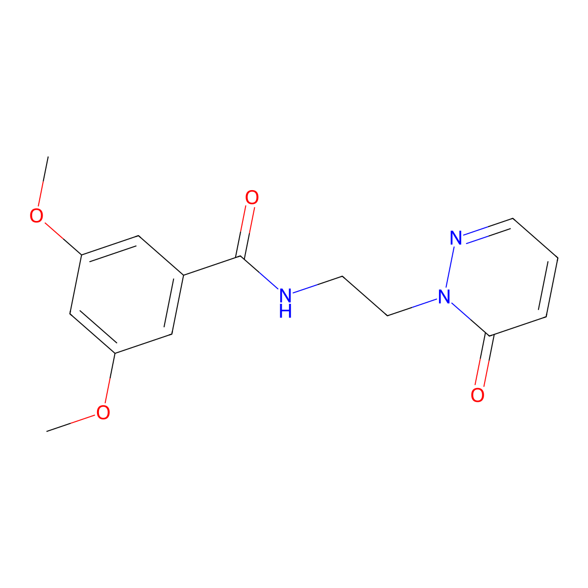 3,5-dimethoxy-N-(2-(6-oxopyridazin-1(6H)-yl)ethyl)benzamide molecular structure, CAS 1049529-75-0