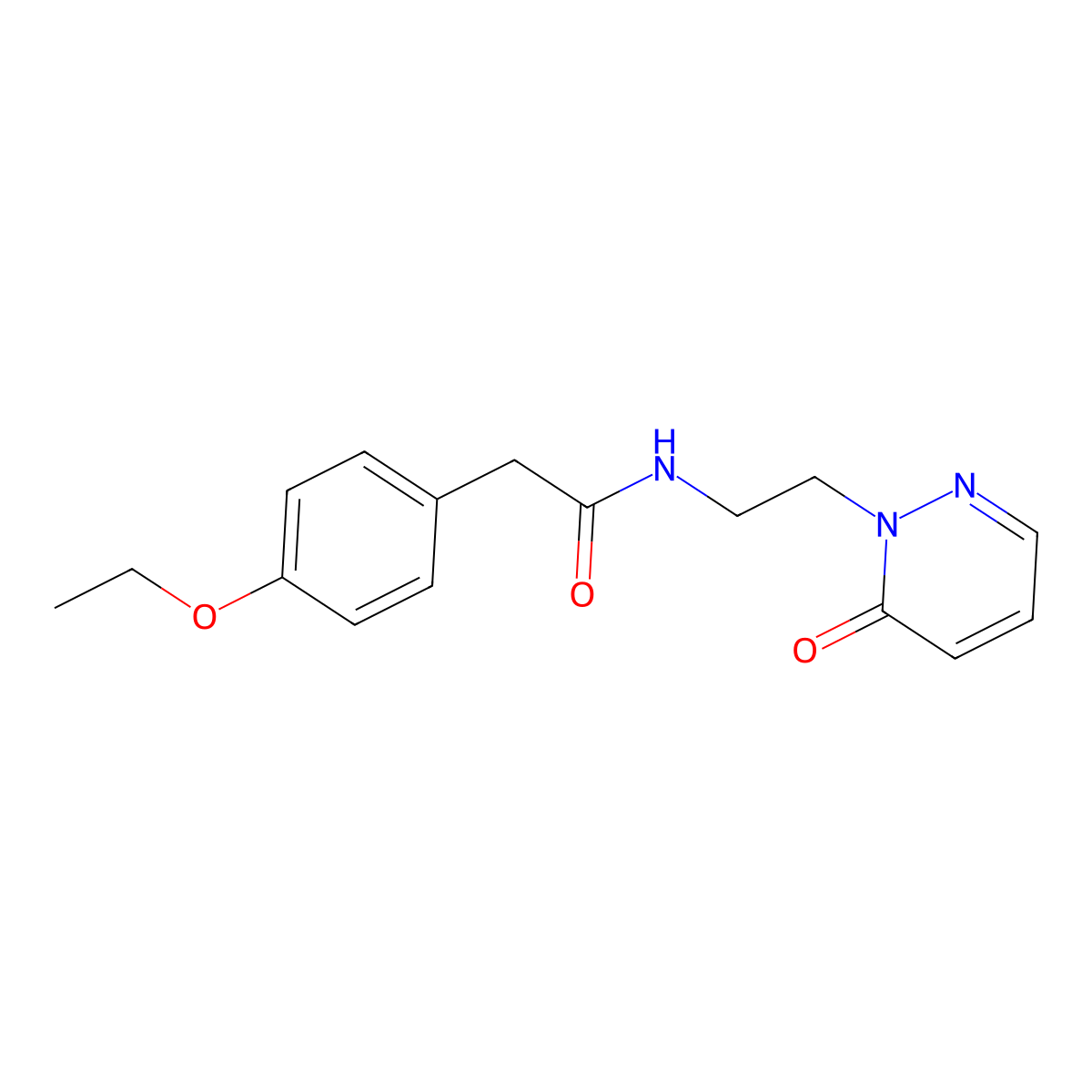 2-(4-ethoxyphenyl)-N-(2-(6-oxopyridazin-1(6H)-yl)ethyl)acetamide molecular structure, CAS 1049529-83-0