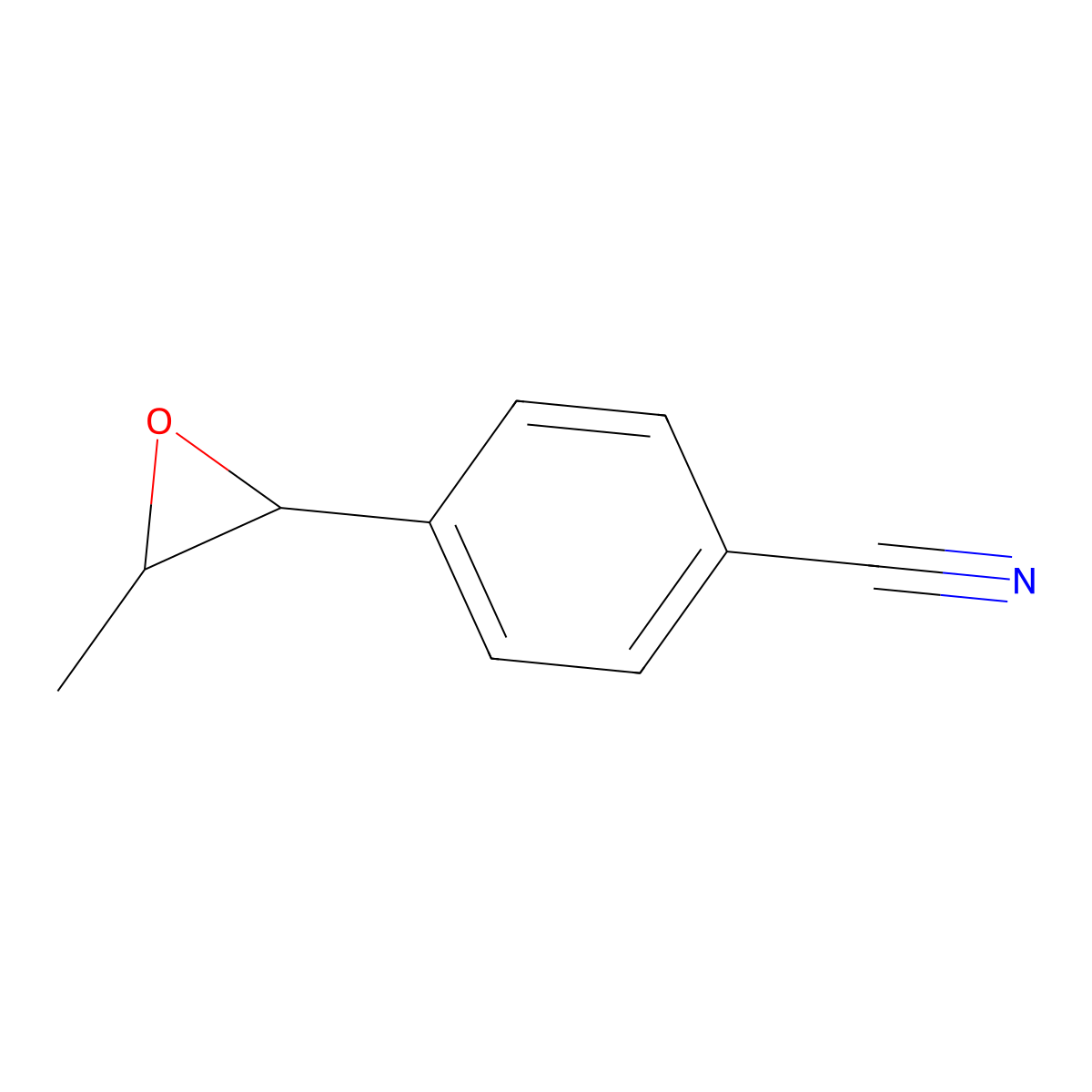 2-(4-Cyanophenyl)-2-methyloxirane molecular structure, CAS 104953-00-6