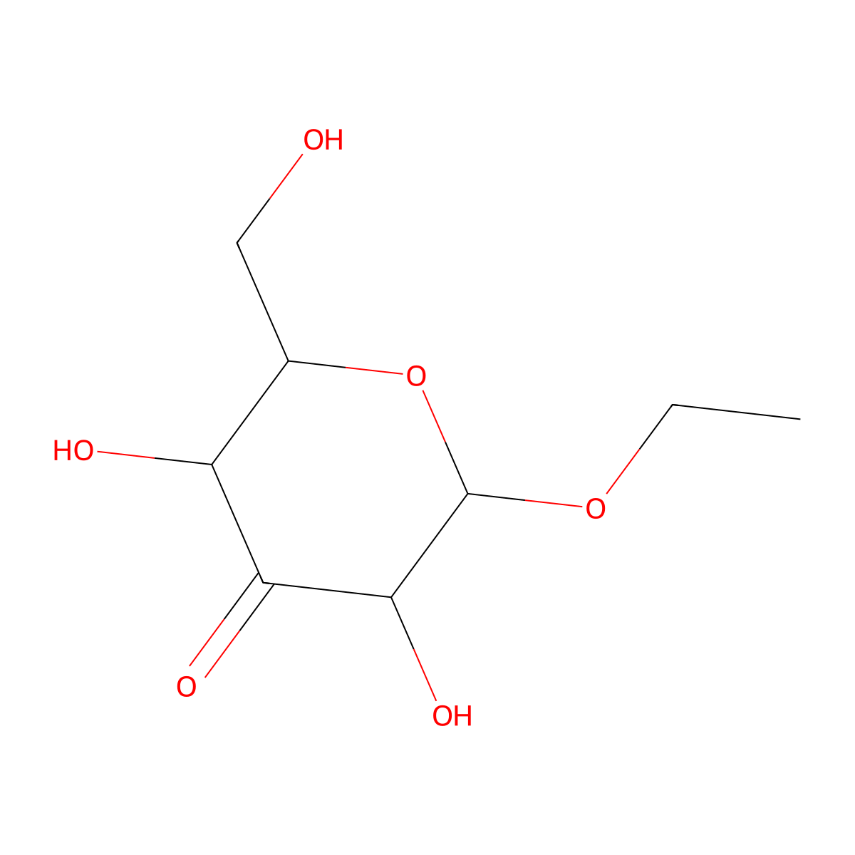 Ethyl B-D-Ribo-Hex-3-Ulopyranoside molecular structure, CAS 104953-08-4