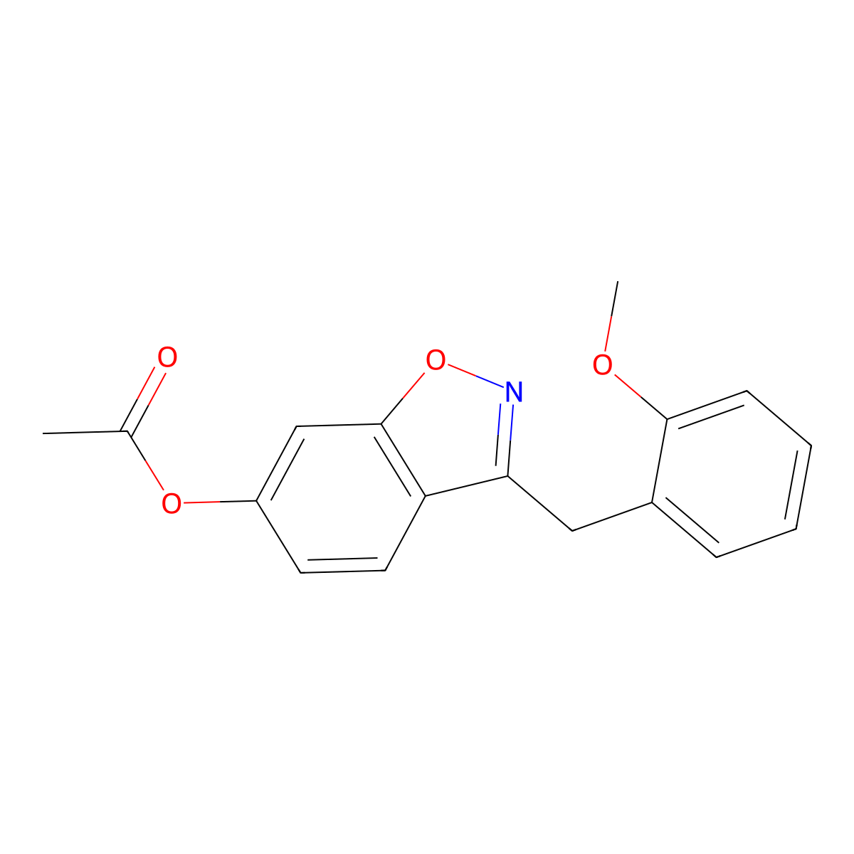 3-(2-Methoxybenzyl)-1,2-benzoxazol-6-yl acetate molecular structure, CAS 1049530-28-0