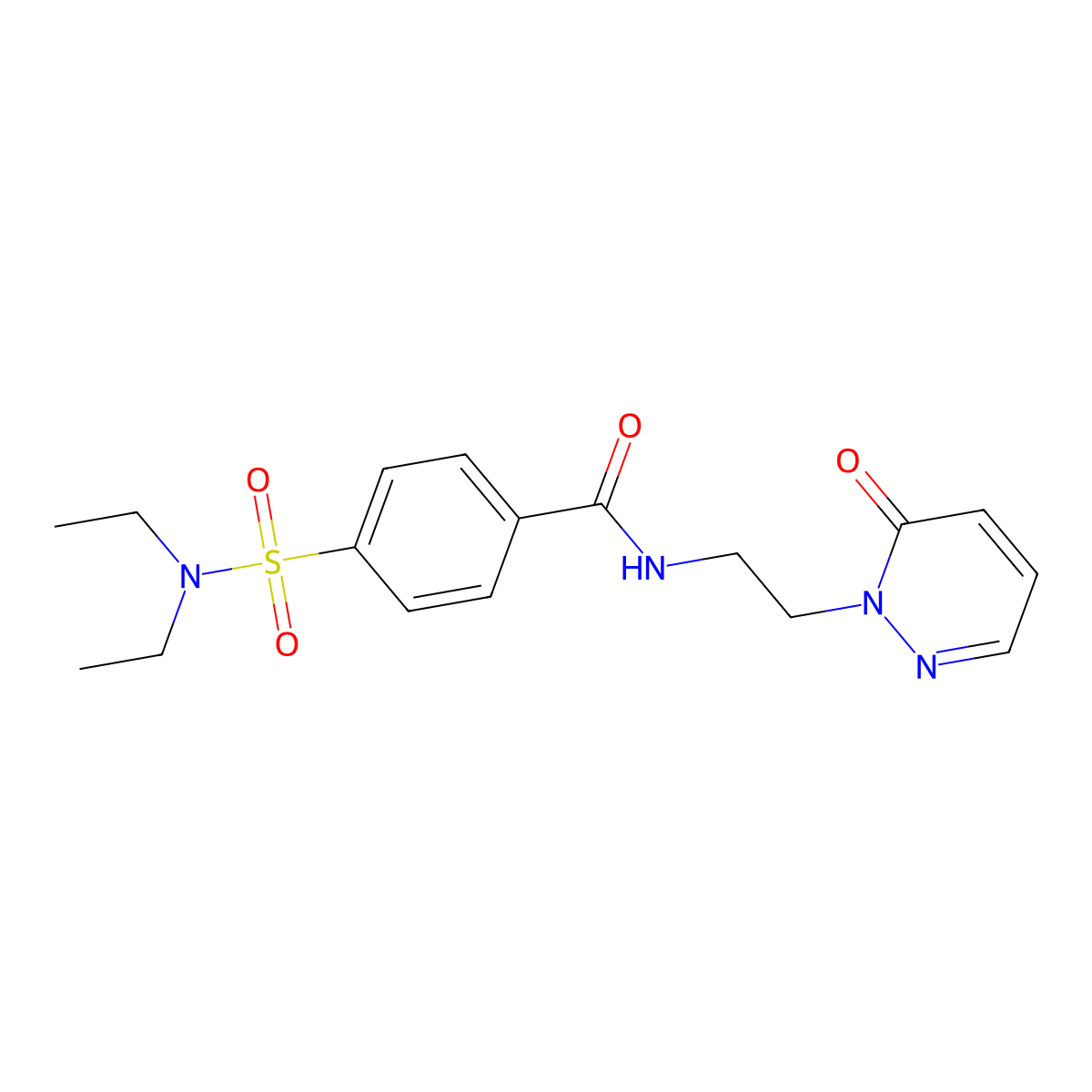 4-(N,N-diethylsulfamoyl)-N-(2-(6-oxopyridazin-1(6H)-yl)ethyl)benzamide molecular structure, CAS 1049530-34-8