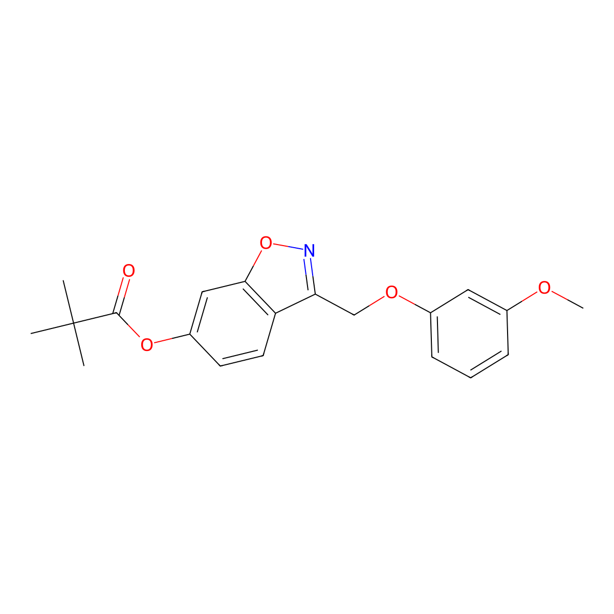 3-[(3-Methoxyphenoxy)methyl]-1,2-benzisoxazol-6-yl pivalate molecular structure, CAS 1049530-51-9