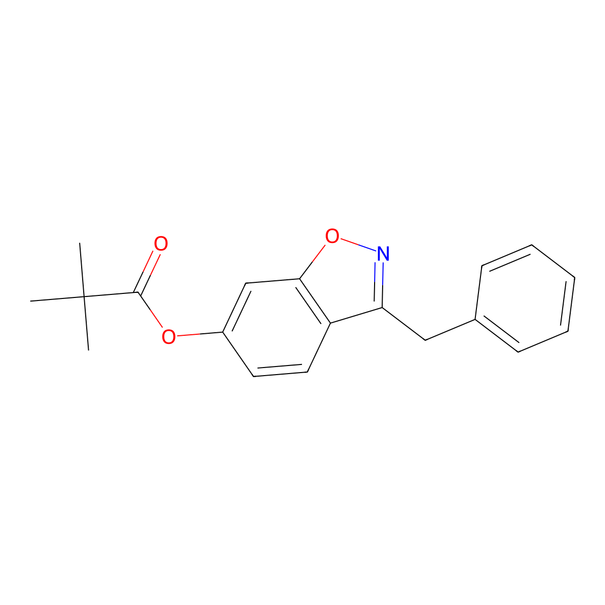 3-Benzyl-1,2-benzisoxazol-6-yl pivalate molecular structure, CAS 1049530-59-7