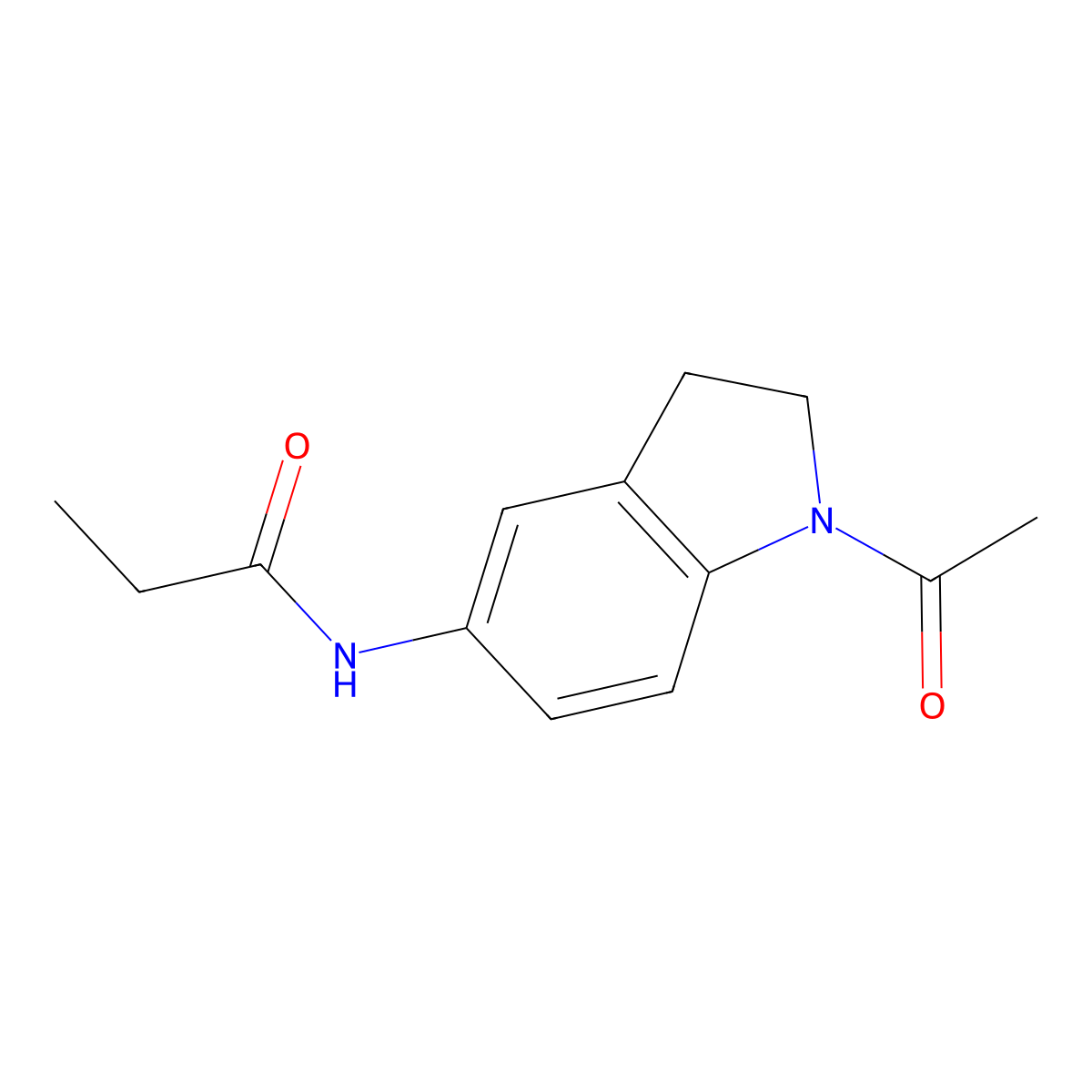 N-(1-acetylindolin-5-yl)propionamide molecular structure, CAS 1049541-35-6