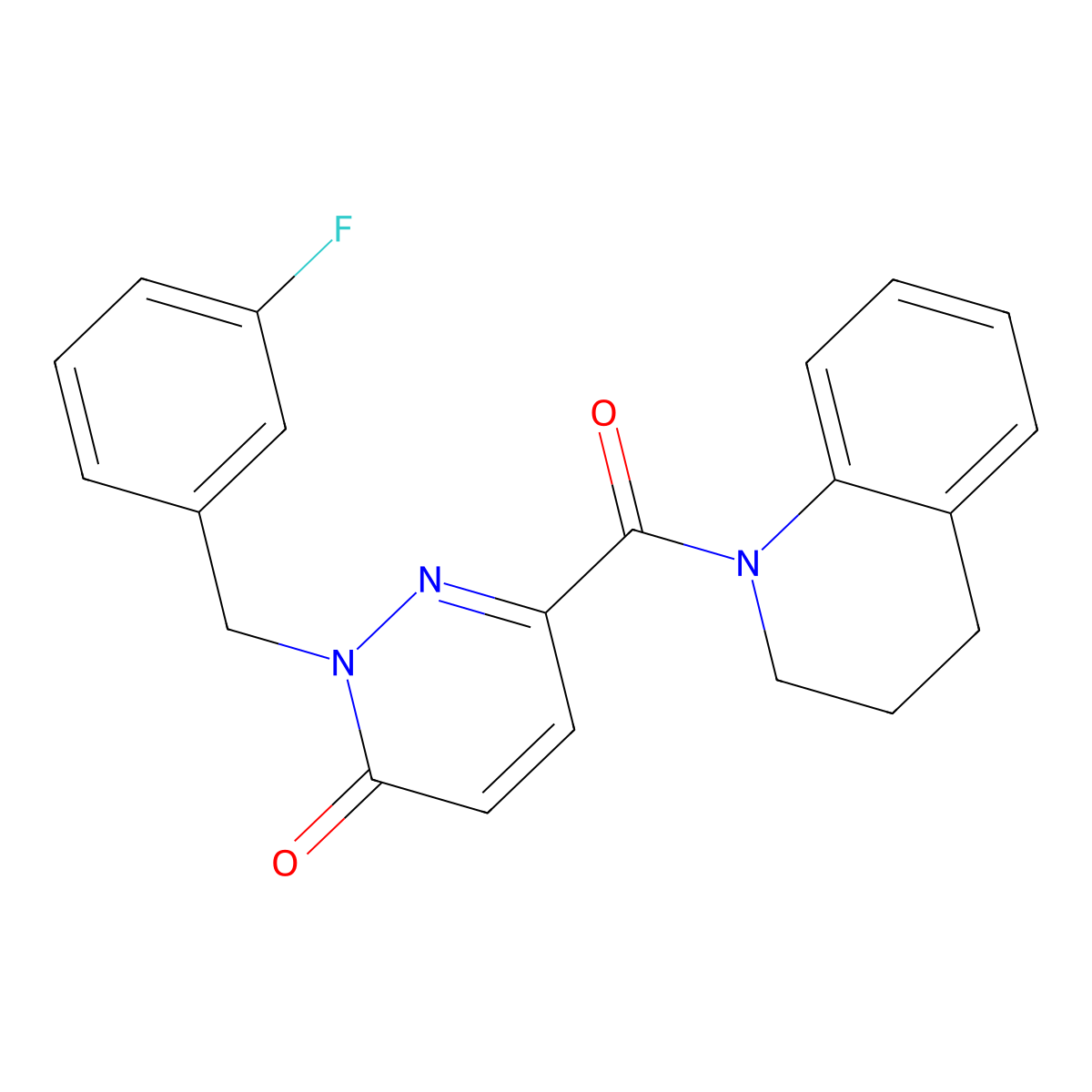 2-(3-fluorobenzyl)-6-(1,2,3,4-tetrahydroquinoline-1-carbonyl)pyridazin-3(2H)-one molecular structure, CAS 1049542-22-4